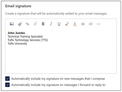 outlook signing email.